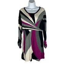 Alfani Women&#39;s XS Abstract Pattern Cotton Tunic Sweater Dress - $18.50