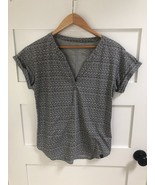 Nice LL Bean S Light Gray/Dark Gray  Streamside Geometric Print Stretchy... - $27.71