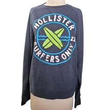 Hollister Surfers Only Blue Sweatshirt Size Medium - $24.75