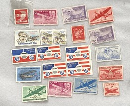 Lot of 21 US Air Mail Stamps Mint Gummed Unused - £8.14 GBP