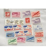 Lot of 21 US Air Mail Stamps Mint Gummed Unused - £8.23 GBP