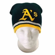 Oakland A&#39;s MLB Beanie Hat Cap Knit Ski Skull Winter Slouchy Unisex 90&#39;s Small - £18.94 GBP