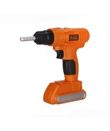 Black + Decker Jr. Toy Electronic Power Drill Battery Operated Light &amp; S... - $12.86