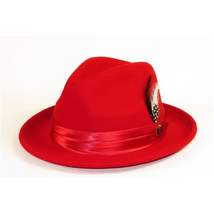 Men Bruno Capelo Hat Australian Wool soft Crushable Fedora Giovani Un105 Red image 4