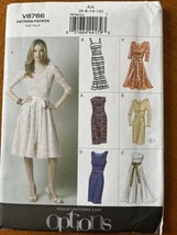 Vogue V8766 Misses/ Misses Petite Dresses Size 6 - 12 Uncut Sewing Pattern - £9.41 GBP