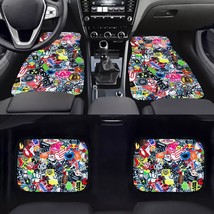 JDM Stickerbomb Racing Fabric Car Floor Mats Interior Carpets - £46.85 GBP+