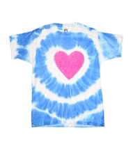 Vintage Heart Tie Dye T Shirt Size M Freeze Single Stitch Made in USA Lo... - £18.80 GBP