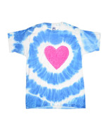 Vintage Heart Tie Dye T Shirt Size M Freeze Single Stitch Made in USA Lo... - £18.72 GBP