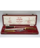 Ashberry Sheffield Carving Set Staghorn Gimbels Department Store - $49.49