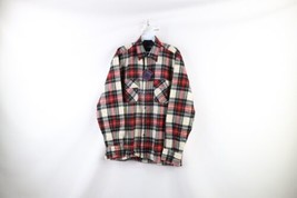 NOS Vintage 90s Streetwear Mens Medium Knit Double Pocket Collared Button Shirt - £46.40 GBP