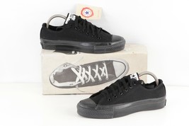 NOS Vtg 90s Converse All Star Low Shoes Black Monochrome USA Mens 6.5 Womens 8.5 - £142.84 GBP