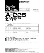 Pioneer A-225 Stereo Amplifier Service Manual Copy on 4G USB Stick - $26.55 CAD
