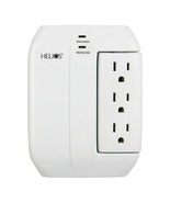 Helios AS-HP-5R 5-Outlet Wall Tap Surge Protector with 2 USB Charging Ports - $83.10 CAD