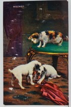 Sydney Hayes MISCHIEF Kitty Cat &amp; Puppy Dogs c1910 Art Postcard L10 - £5.55 GBP