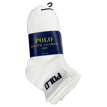 NWT 8-PAIRS PACK POLO RALPH LAUREN MSRP $30.99 MEN WHITE NO SHOW SOCKS S... - $20.39