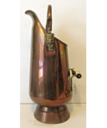 Moroccan Copper Pitcher with Lion Head Design and Porcelain Handles - $161.63 CAD