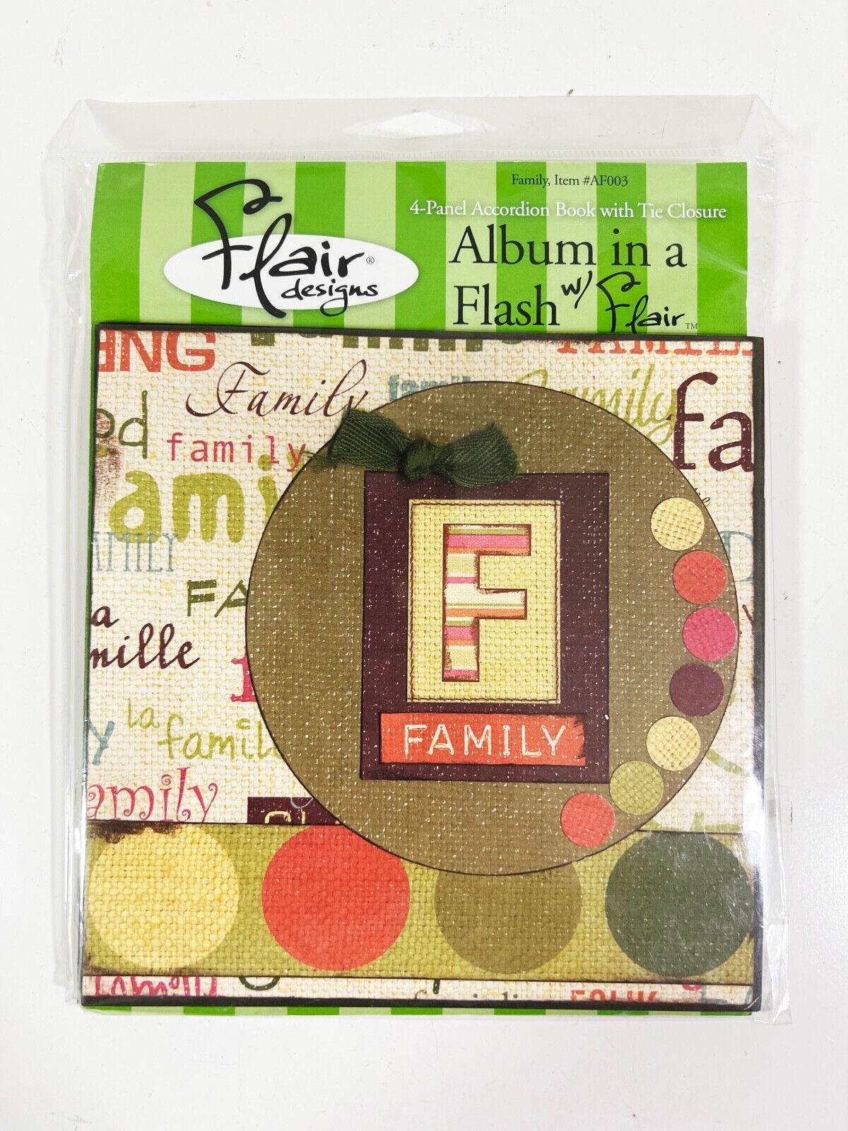 Flair Designs 4-Panel Accordion Book w/ Tie Closure (BRAND NEW SEALED) - $3.22