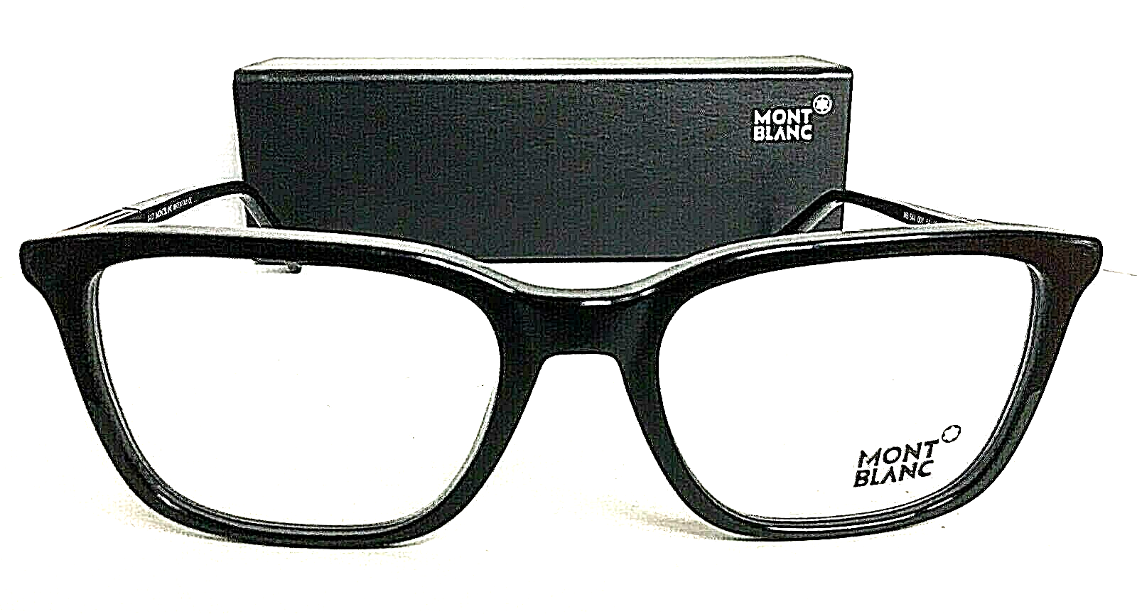 New MONTBLANC MB 544 001 54-19-145 Black Rx-able Men's Eyeglasses Frame Italy - £205.26 GBP