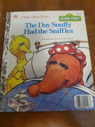 The Day Snuffy Had The Sniffles Little Golden Book (1988) - Sesame Street - $4.95