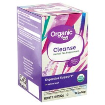Great Value Organic Cleanse Tea Bags 1.13 oz 16 Count Pack (Pack of 2) - £14.81 GBP