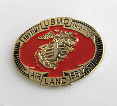 Marines Usmc Marine Corps Anywhere Anytime Air Sea Land Lapel Pin Badge 1 Inch - £4.57 GBP