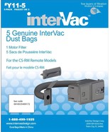 InterVac CSRM Y11-5 RoadVac HEPA Dust Bags - $512.71 MXN
