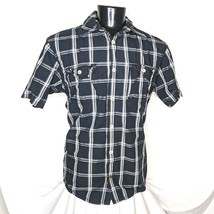 Men&#39;s Shirt Palm Vintage Button Up Shirt for Men Plaid XL - $14.25