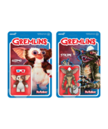 Gremlins Movie - GIZMO &amp; STRIPE Set of 2-pieces Reaction Figures by Super 7 - $69.25