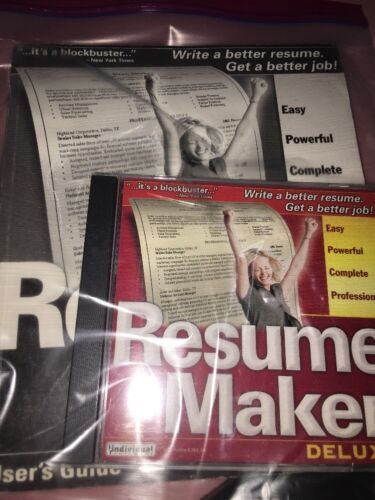 RESUME MAKER PROFESSIONAL VERSION Deluxe - $19.93