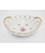 Vintage GDR Reticulated Porcelain Bowl by Martinroda PM&amp;M Gilded Floral ... - £11.15 GBP