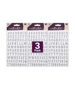 Sticko Alphabet Stickers, Carnival, Silver Glitter Pack of 3 - $188.45 MXN