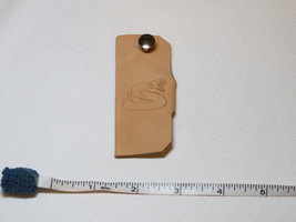 Handmade leather key holder light tan with Snake 3.25&quot; X 1.5&quot; color varies - £8.03 GBP