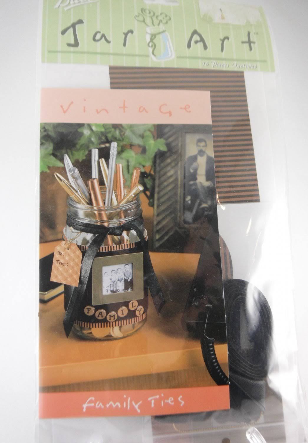 Ball Jar Art Family Ties 16 Pieces Included Vintage 2004 Mason Jar Craft - $7.91