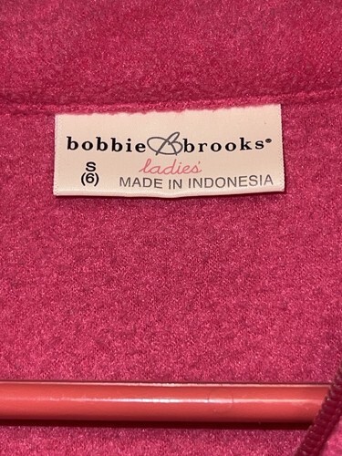 Bobbie Brooks Pullover With 1/4 Zipper Pink With Black Women’s SM (6) Item image 2