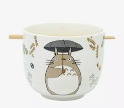 Studio Ghibli My Neighbor Totoro Foliage Soot Sprites Ramen Bowl And Chopsticks - £32.96 GBP