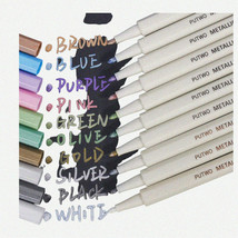 10-Count Multicolor Marker Pens &amp; Colored Pencils Set for DIY Scrapbooki... - $18.76