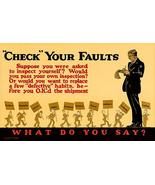 Check Your Faults - 1923 - Motivational Poster - £26.37 GBP