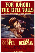 Gary Cooper Ingrid Bergman in for Whom The Bell Tolls 16x20 Canvas - £54.84 GBP