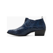 Stacy Adams Sandoval Cuban Heel Boot Croco print Navy 25666-410 image 5