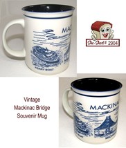 Mackinac Bridge Grand Hotel Ferry Boat Souvenir Coffee Mug - $9.95