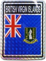 RFCO British Virgin Islands Country Flag Reflective Decal Bumper Sticker Best Ga - £2.61 GBP