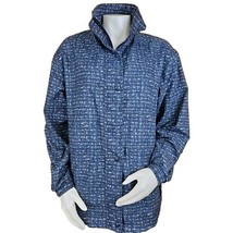 Forresters Drytech Rain Jacket Womens M Gore-Tex Blue Print Full Zip - $36.46
