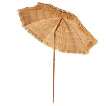 6.5 Feet Portable Thatched Tiki Beach Umbrella with Adjustable Tilt - Co... - $2,552.39 MXN