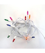 10 Bulb Multicolor Glass Craft Lights White Wire - $10.00