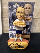 Autographed Joey Chest limited edition hotdog counter bobble head with JSA COA - £157.53 GBP