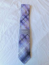 Van Heusen Men&#39;s Tie Purple Silver Diamond Design Extra Long 63 Inch $50... - £20.44 GBP