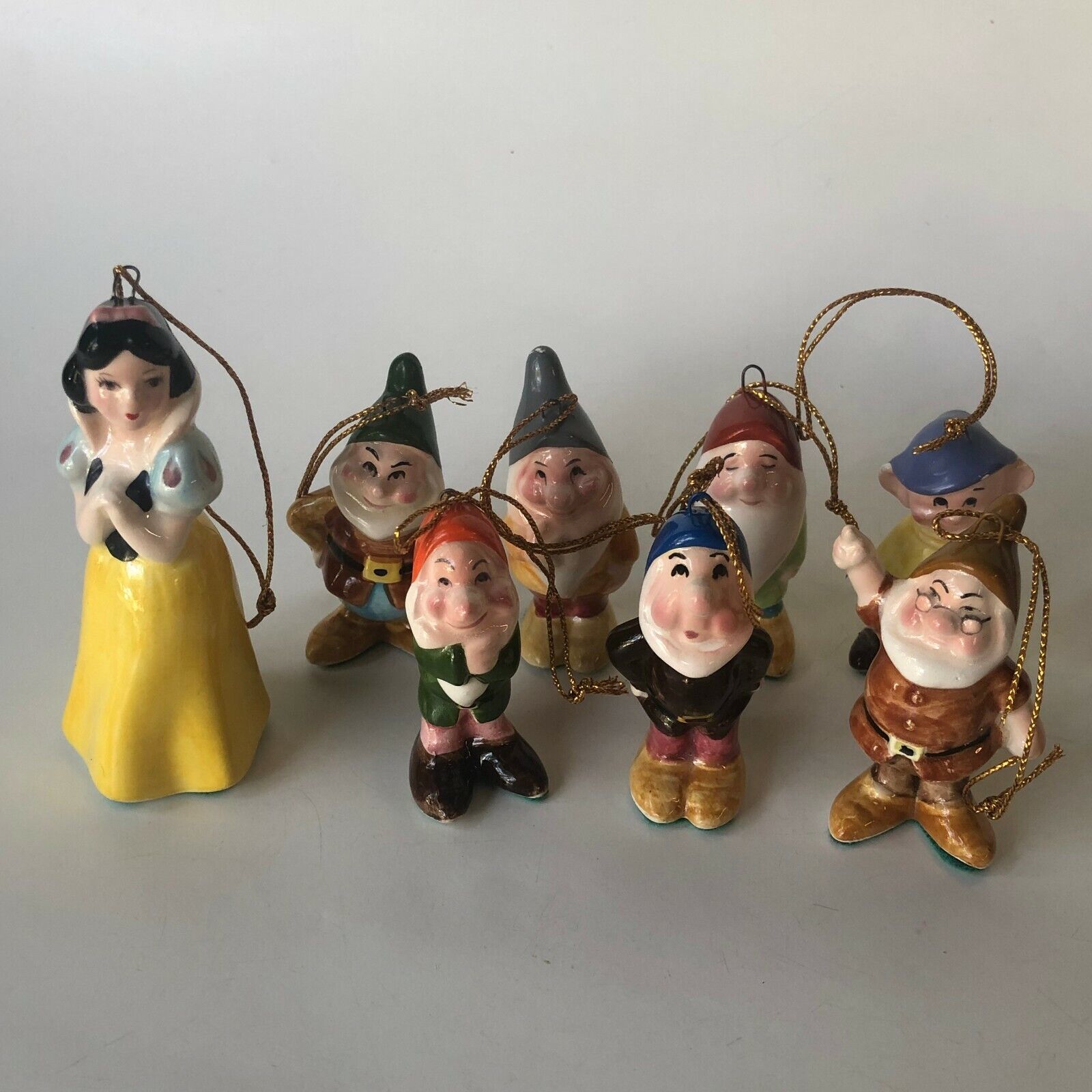 Primary image for Disney Schmid Ornament Figurine 302-001 1987 Snow White 7 Dwarves Japan