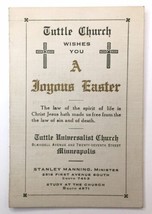 Antique Church Service Program A Joyous Easter Tuttle Church 1916 Original MN - £15.98 GBP