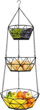 Scandinavian 3 Tier Hanging Fruit Basket, Fruit Holder for Kitchen - $26.99
