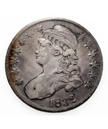 1832 50C Bust Half Dollar in Very Fine VF Condition, Gray Color, Nice De... - $170.52 CAD
